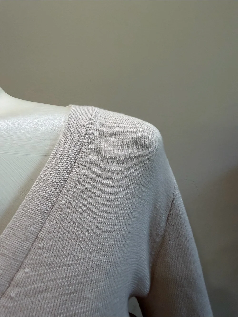 J.Crew Cream V-Neck Button-Front Women's Cardigan Sweater